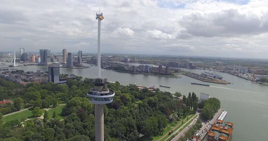 جولة سياحية عند  برج يوروماست روتردام هولندا -Euromast